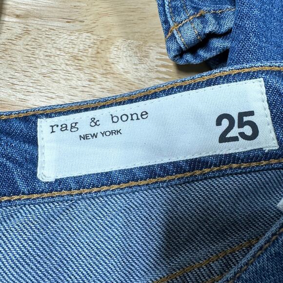 Rag & Bone NWT Blue Featherweight Dre Low Rise Slim Boyfriend Jeans Size 25 - Picture 3 of 9